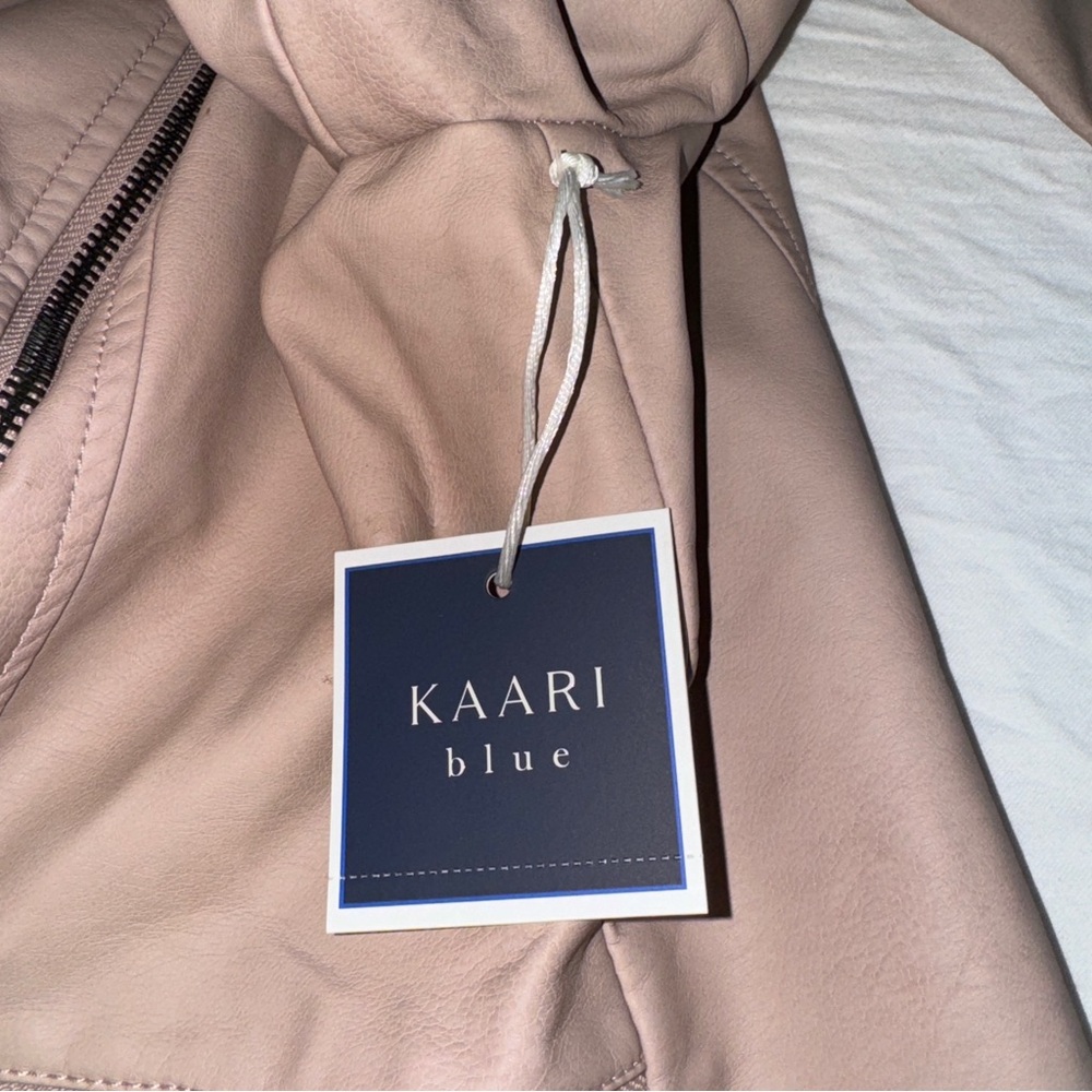 NWT Kaari Blue Vegan Leather Jacket, size XL - Picture 12 of 14